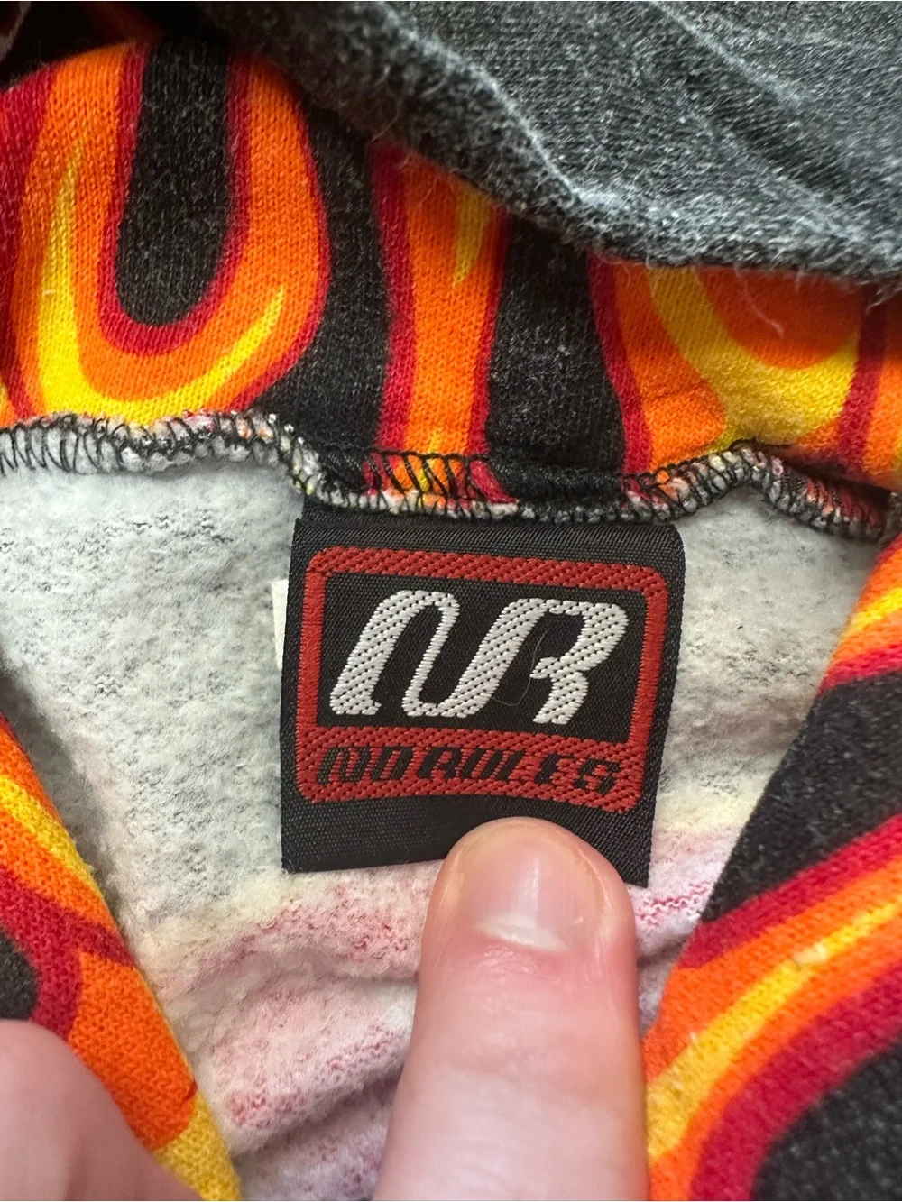 Vintage No Rules Flames BMX Hoodie Youth XL